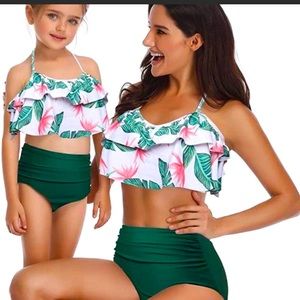 Mommy snd me floral bikini set